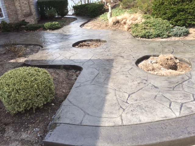 Custom Concrete Designs with holes for planting