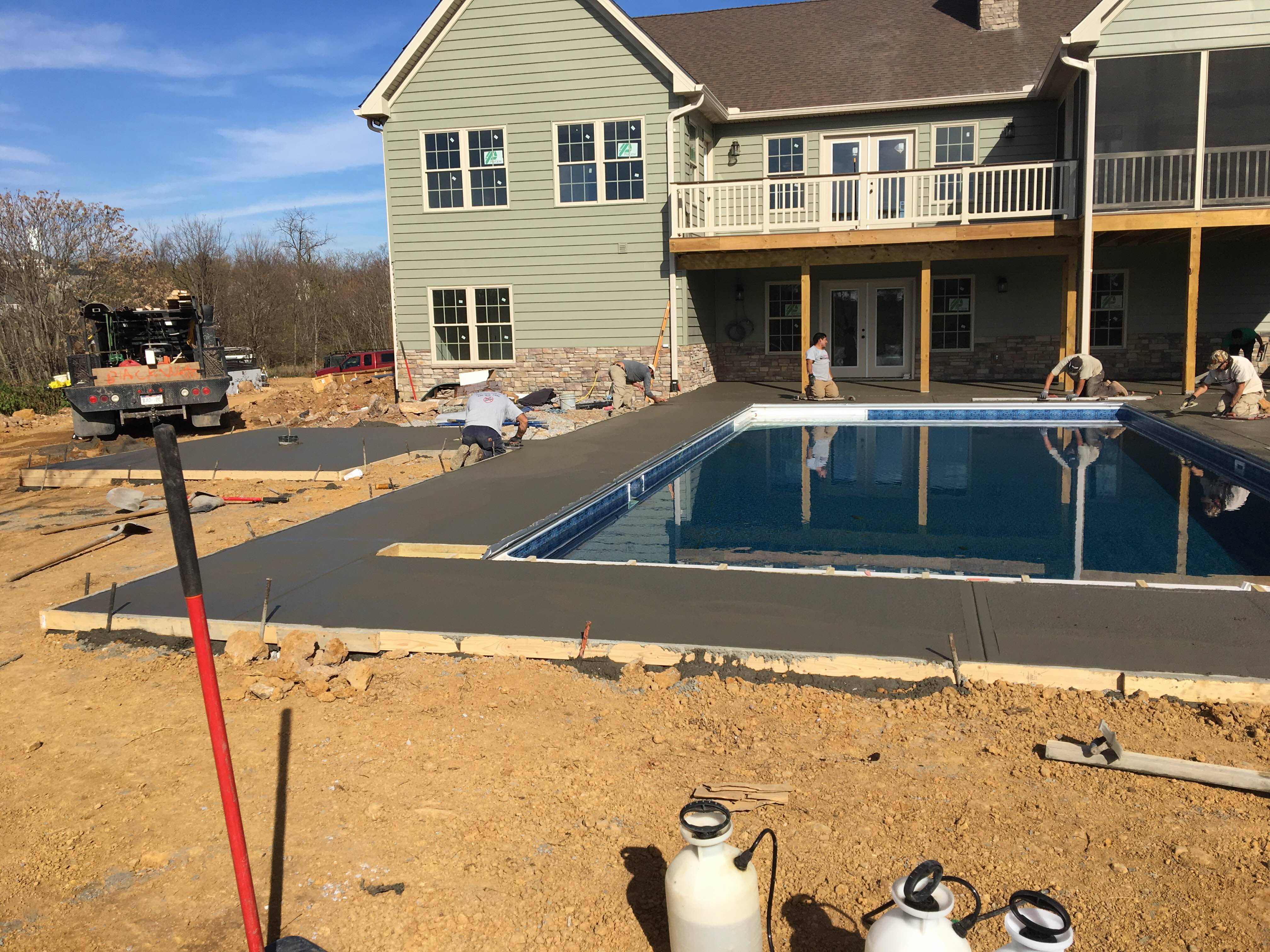 Concrete Pool Surround in Northern Virginia | Blackwater Designer Concrete