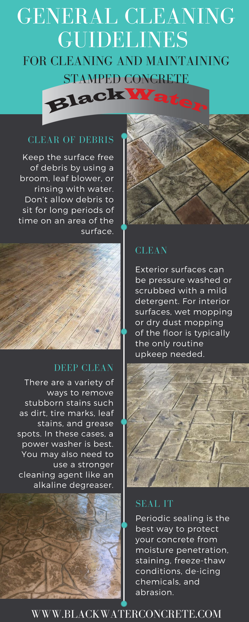 guidelines for cleaning and maintaining stamped concrete