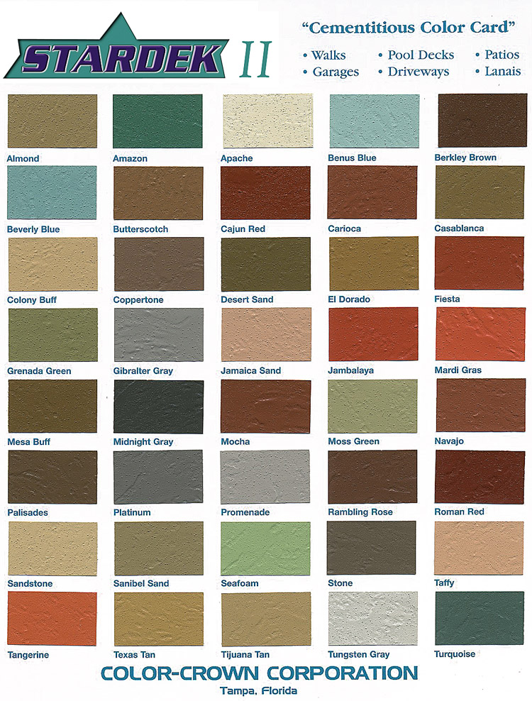 Colour Chart Concrete 