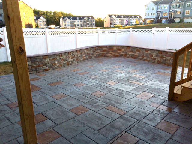 Stamped Patio And Decorative Knee Wall Blackwater - Outdoor Knee Wall Ideas Stamped Patio And Decorative Knee Wall Blackwater - Outdoor Knee Wall Ideas