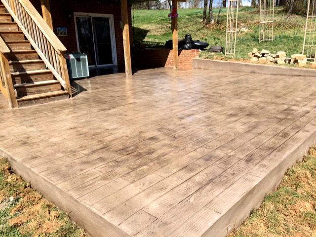 Woodplank Stamp Patio | Blackwater Concrete | Gore, VA